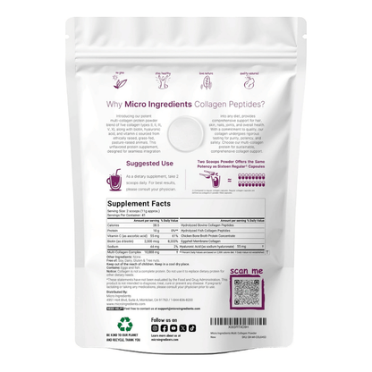 Micro Ingredients Polvo de péptidos de colágeno múltiple